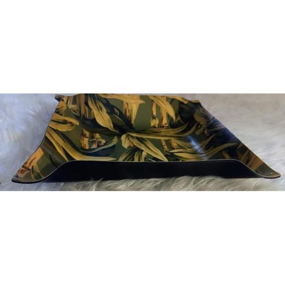 Vintage Tele-Fun NY Fabric Tray - Bamboo Botanical Print- Made in USA - MCM - Picture 2 of 9